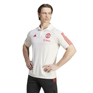 adidas Manchester United Polo 2023-2024 Wit Rood