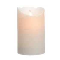 Creme witte LED kaarsen/stompkaarsen 12 cm flakkerend   -