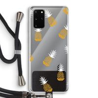 Ananasjes: Samsung Galaxy S20 Plus Transparant Hoesje met koord