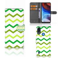 Motorola Moto E7i Power | E7 Power | Telefoon Hoesje | Zigzag Groen