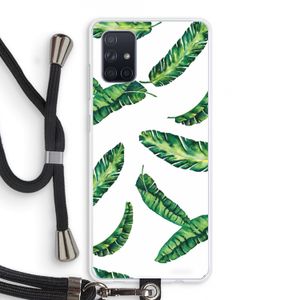 Lange bladeren: Samsung Galaxy A71 Transparant Hoesje met koord