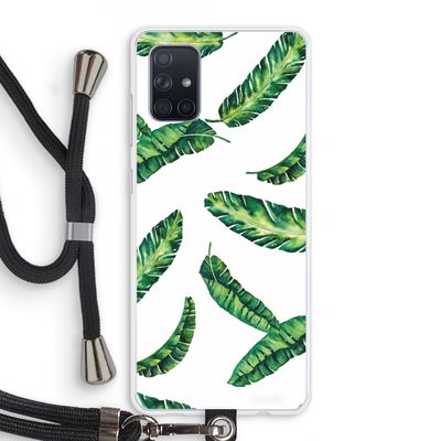 Lange bladeren: Samsung Galaxy A71 Transparant Hoesje met koord