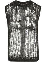 Rick Owens gilet Maglia Spider en maille - Marron