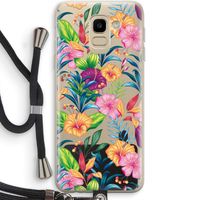 Tropisch 2: Samsung Galaxy J6 (2018) Transparant Hoesje met koord