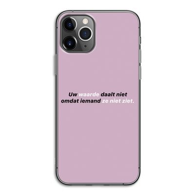 uw waarde daalt niet: iPhone 11 Pro Transparant Hoesje