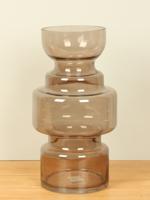 Glazen vaas bruin, 30 cm