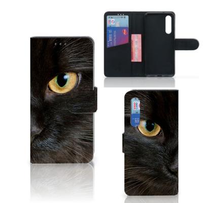 Xiaomi Mi 9 SE | Telefoonhoesje | Met pasjeshouder | Zwarte Kat