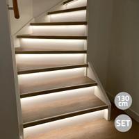 Led trapverlichting set cob - helder wit 130 cm