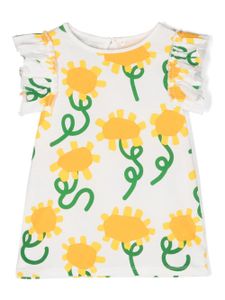 Stella McCartney Kids débardeur à fleurs - Blanc