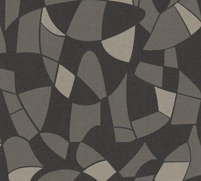 AS Creation Antigua - Zwart - Geometrisch Behang - 390934