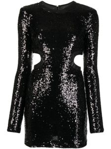 STAUD robe Dolce à sequins brodés - Noir