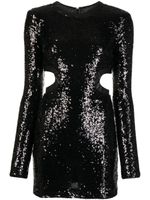 STAUD robe Dolce à sequins brodés - Noir