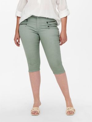 ONLY CARMAKOMA skinny fit capri jeans CARSARAH groen ONLY CARMAKOMA skinny fit capri jeans CARSARAH groen