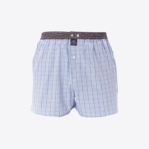 Boxer Blauw-bruin Ruit