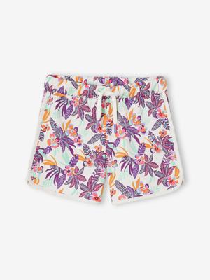 Meisjessportshort in fleece ecru
