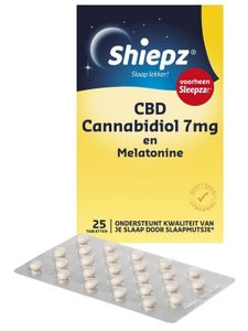 Shiepz CBD cannabidiol 7 mg en melatonine (25 st)