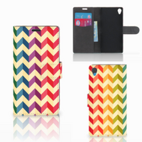 Sony Xperia Z3 Telefoon Hoesje Zigzag Multi Color - thumbnail