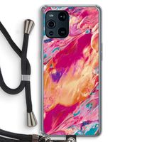 Pastel Echoes: Oppo Find X3 Transparant Hoesje met koord