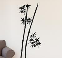 Bamboestok woonkamer muursticker