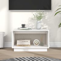Tv-meubel 60x35x35 cm massief grenenhout wit