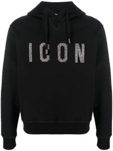 DSQUARED2 hoodie à détails de clous - Noir