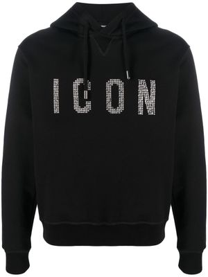 DSQUARED2 hoodie à détails de clous - Noir