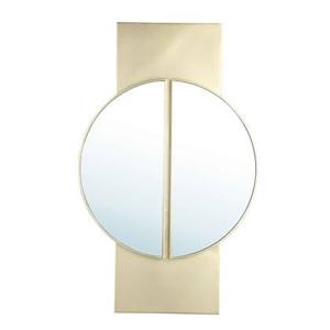 PTMD Keller Gesplitste Ronde Spiegel - 90 x 3 x 56 cm - Metaal - Goud