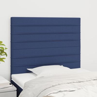 Hoofdborden 2 st 80x5x78/88 cm stof blauw
