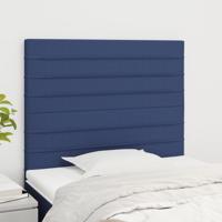 Hoofdborden 2 st 80x5x78/88 cm stof blauw