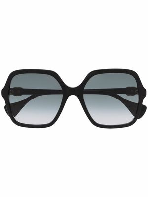 Gucci Eyewear lunettes de soleil à monture oversize - Noir