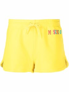 Moschino short de sport à logo imprimé - Jaune