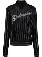 Balmain sweat à logo strassé - Noir - thumbnail