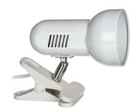 Activejet Clip-on bureaulamp, wit, metaal, E27 draad