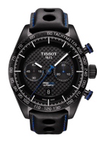 Horlogeband Tissot T1004273620100 / T610037467 Leder Zwart 22mm