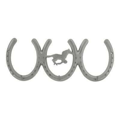 Kapstok Hoefijzers en Paard - 3 Haken Kapstok Hoefijzers en Paard - 3 Haken