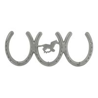 Kapstok Hoefijzers en Paard - 3 Haken - thumbnail