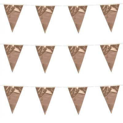 3x Stuks Boland PE vlaggenlijn - 10m - Rose goud - Universeel Thema