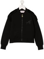 Alberta Ferretti Kids veste bomber à appliqués aux épaules - Noir