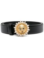 Roberto Cavalli ceinture en cuir à boucle logo - Noir
