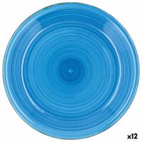 Dinerbord Quid Vita Azul Blauw Keramisch Ø 27 cm (12 Stuks)