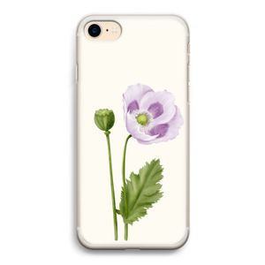 Purple poppy: iPhone 7 Transparant Hoesje