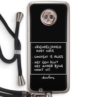 Mijn Motto's: Motorola Moto G6 Transparant Hoesje met koord