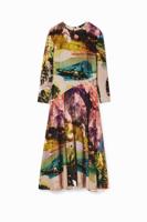 Midi-jurk met collage M. Christian Lacroix - MATERIAL FINISHES - XL