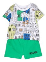 Moschino Kids ensemble haut-short à imprimé graphique - Vert - thumbnail