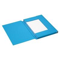 Dossiermap Secolor folio 3 klep 100% gerecycled karton 250 gr blauw