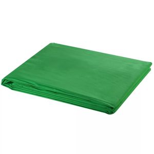 VidaXL Achtergrond zonder standaard chromakey 600x300 cm katoen groen