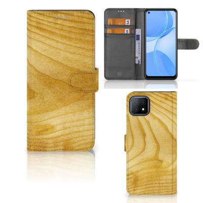 OPPO A73 5G | Book Style Case | Licht Hout