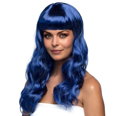 Boland Pruik Chique - blauw - lang golvend haar - carnaval - verkleden - damespruik Boland Pruik Chique - blauw - lang golvend haar - carnaval - verkleden - damespruik