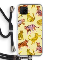 Cute Tigers and Leopards: Huawei P40 Lite Transparant Hoesje met koord