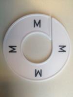 Maatring wit/zwart M